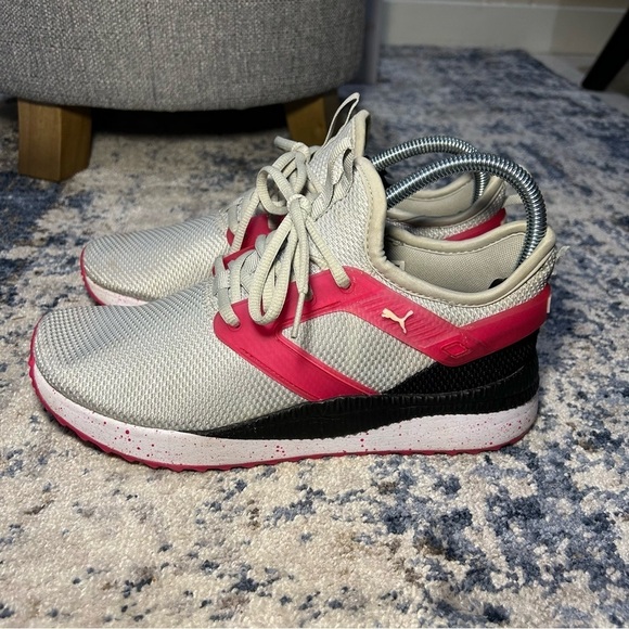 Puma Bright Rose & Gray Pacer Next Excel Running Lace-Up Sneakers Size 8 - Picture 4 of 12
